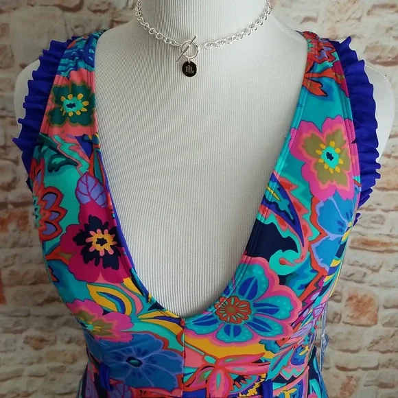 New Skinny Dippers Tapestry Swimsuit by Miraclesuit One Pieces